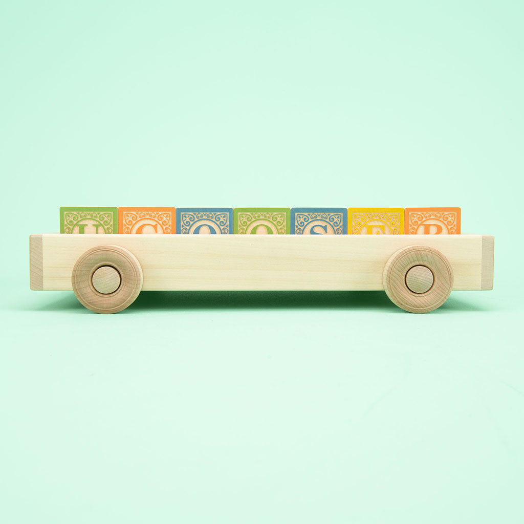 Uncle Goose Classic ABC Blocks with Wagon
