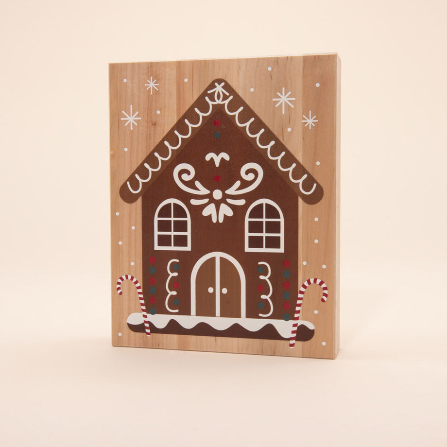 Gingerbread House Decor - Festive Limited-Edition Wooden Planks