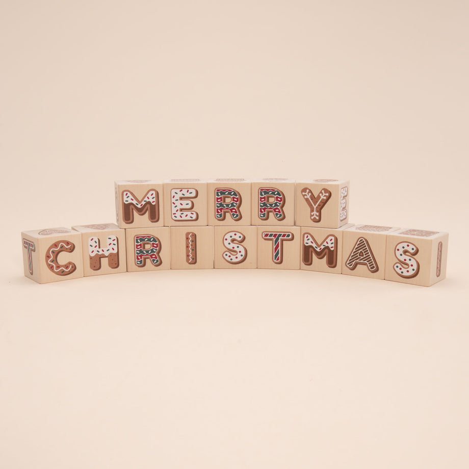 Merry Christmas ABC Blocks | Uncle Goose Toys