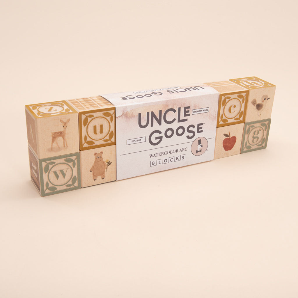Watercolor ABC Blocks | Uncle Goose Toys