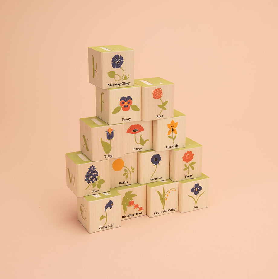 Uncle Goose Flower Blocks - Made in The USA
